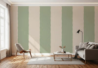 Sage Green Stripe Wallpaper Grandmillennial Wallpaper⁠