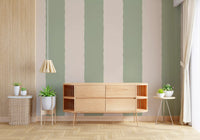 Sage Green Stripe Wallpaper Grandmillennial Wallpaper⁠