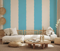 Blush Pink Stripe Wallpaper Grandmillennial Wallpaper⁠