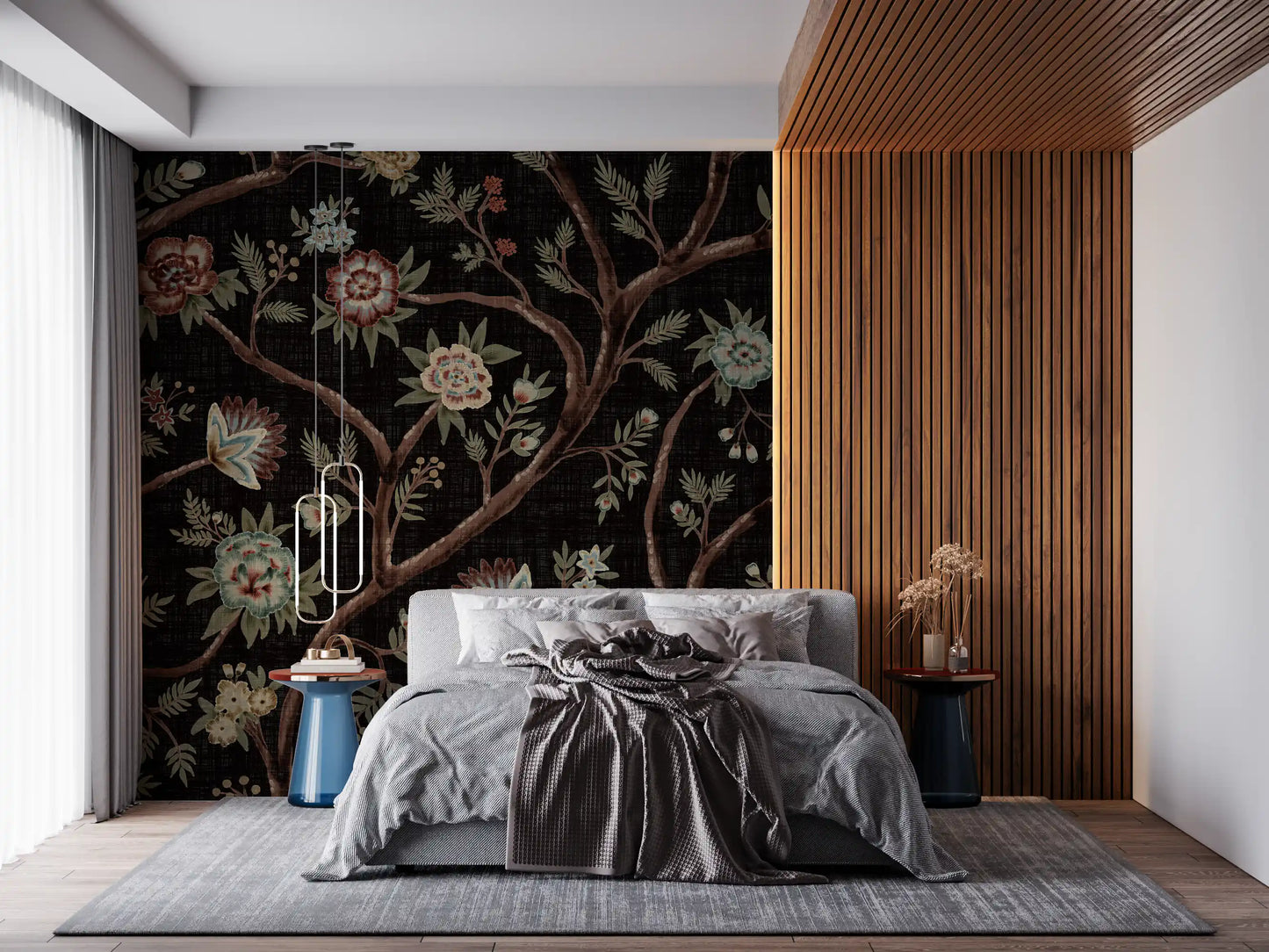 Never Ending Tree Chintz Revival Dark Wall Mural