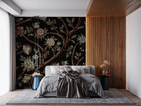 Never Ending Tree Chintz Revival Dark Wall Mural