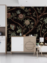 Never Ending Tree Chintz Revival Dark Wall Mural