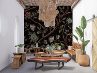 Never Ending Tree Chintz Revival Dark Wall Mural