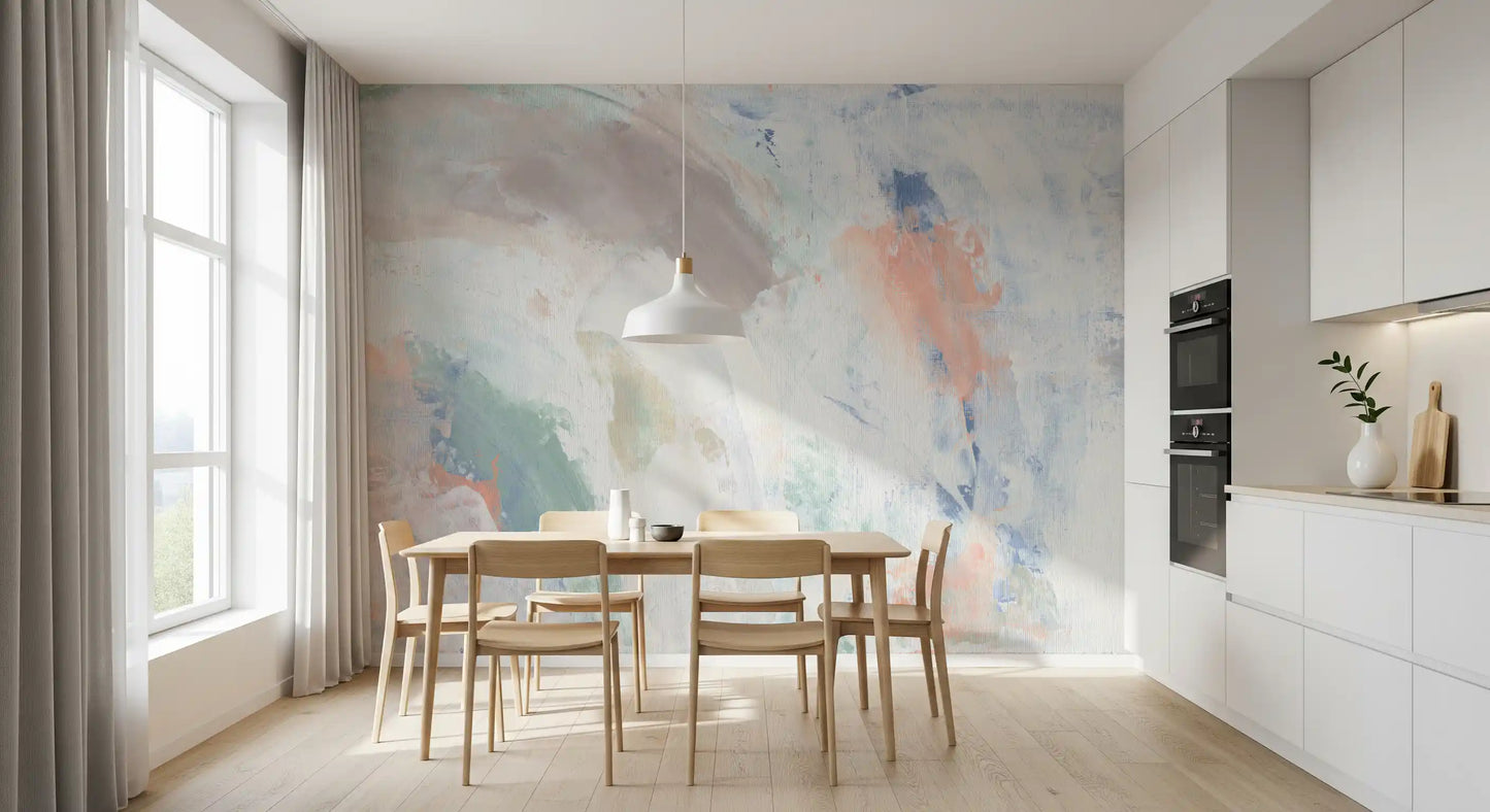 Pastel Whispers Abstract Wall Mural Wall Mural