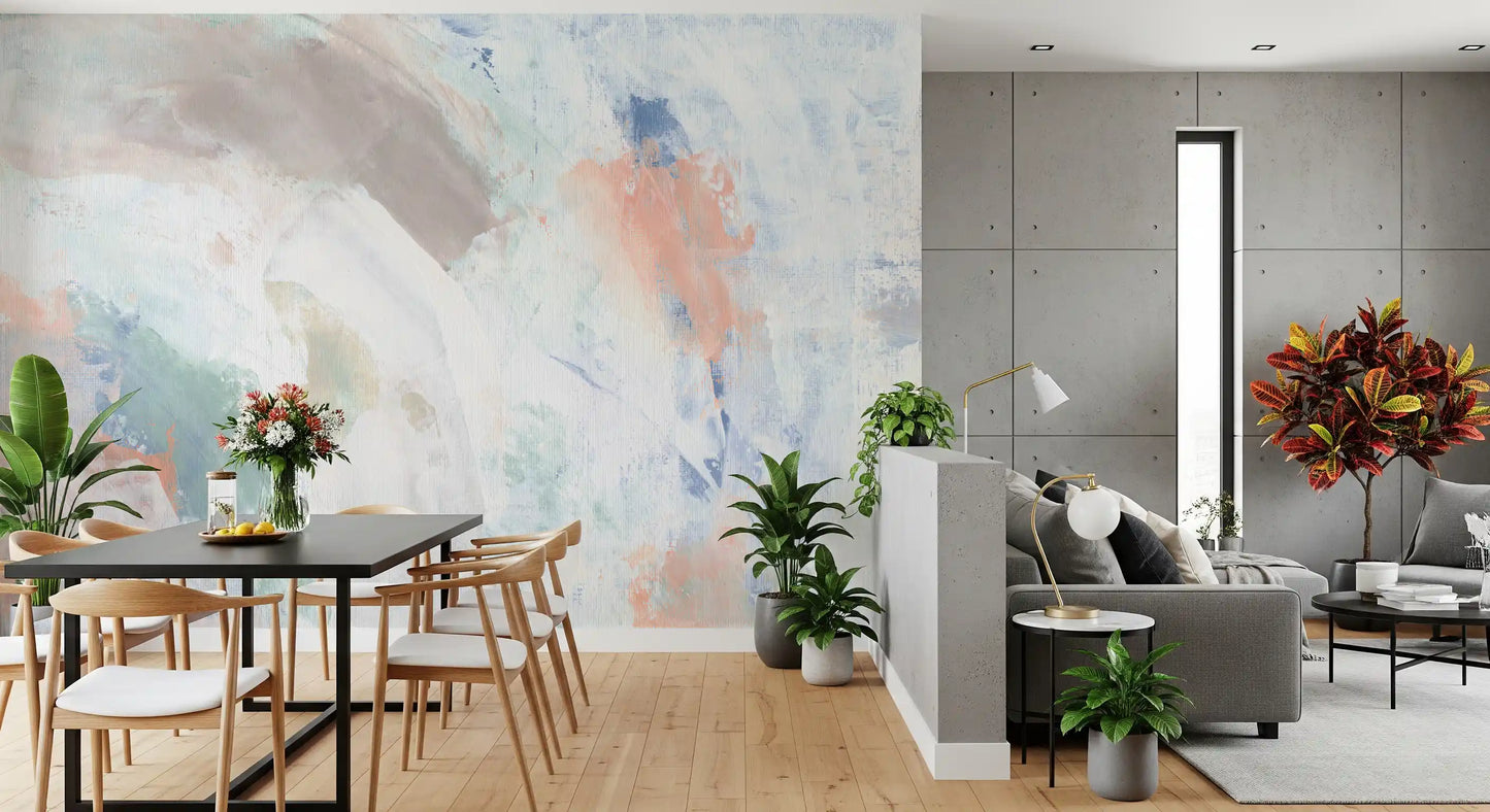 Pastel Whispers Abstract Wall Mural Wall Mural