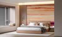 Sunset Horizon Abstract Terracotta Wallpaper Wall Mural