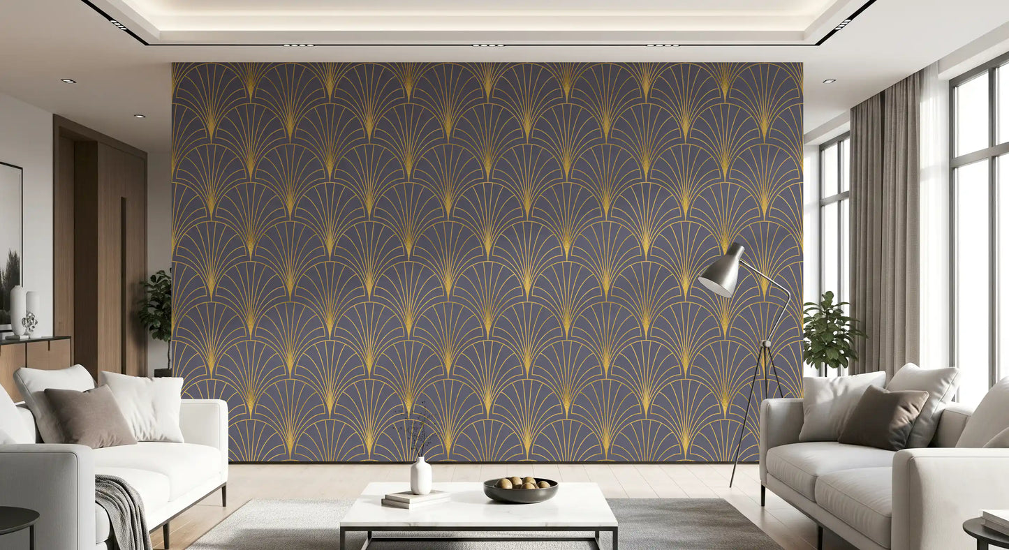 Regal Gatsby Mauve and Gold Wallpaper⁠