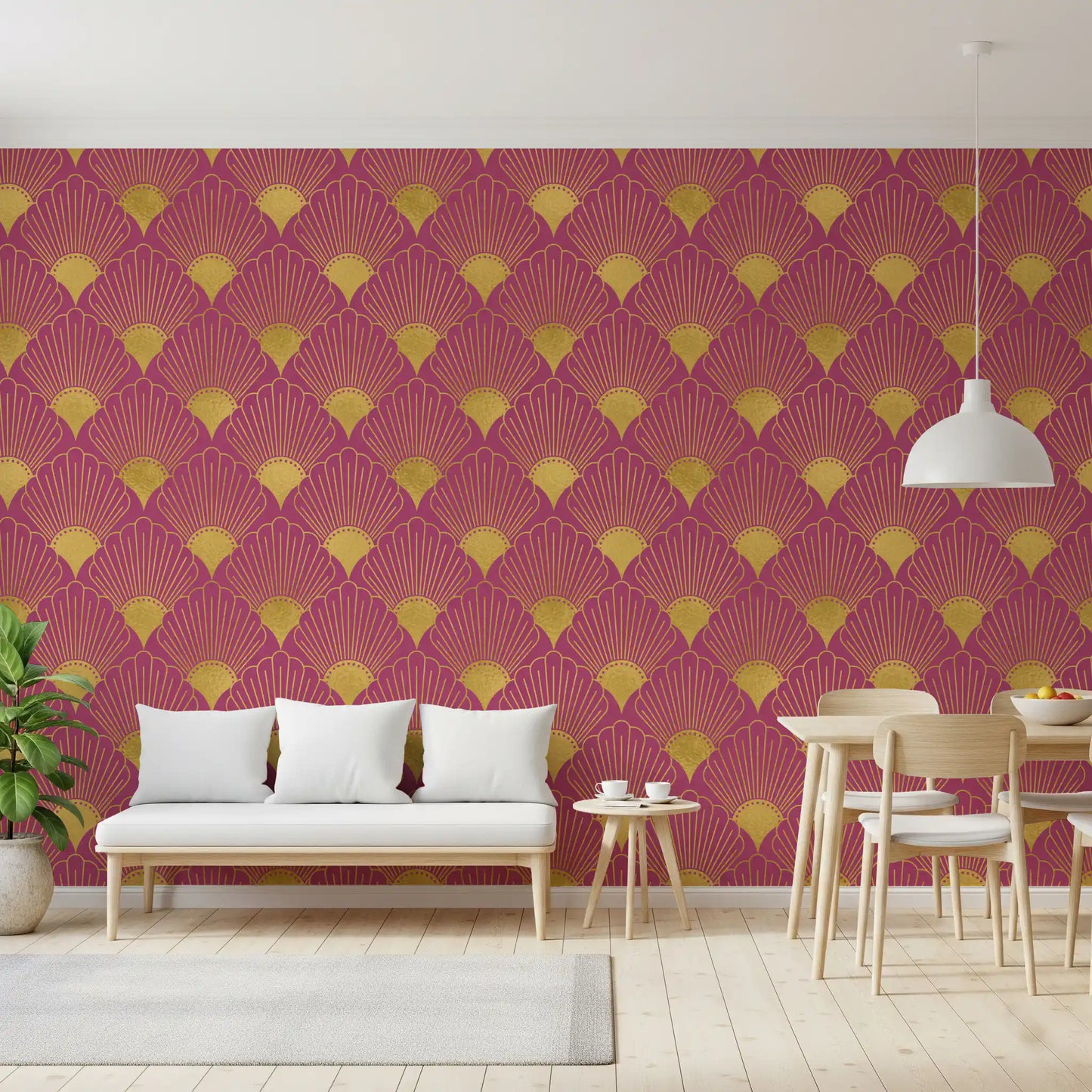 Gatsby Glamour Art Deco Fan Wallpaper Wallpaper⁠