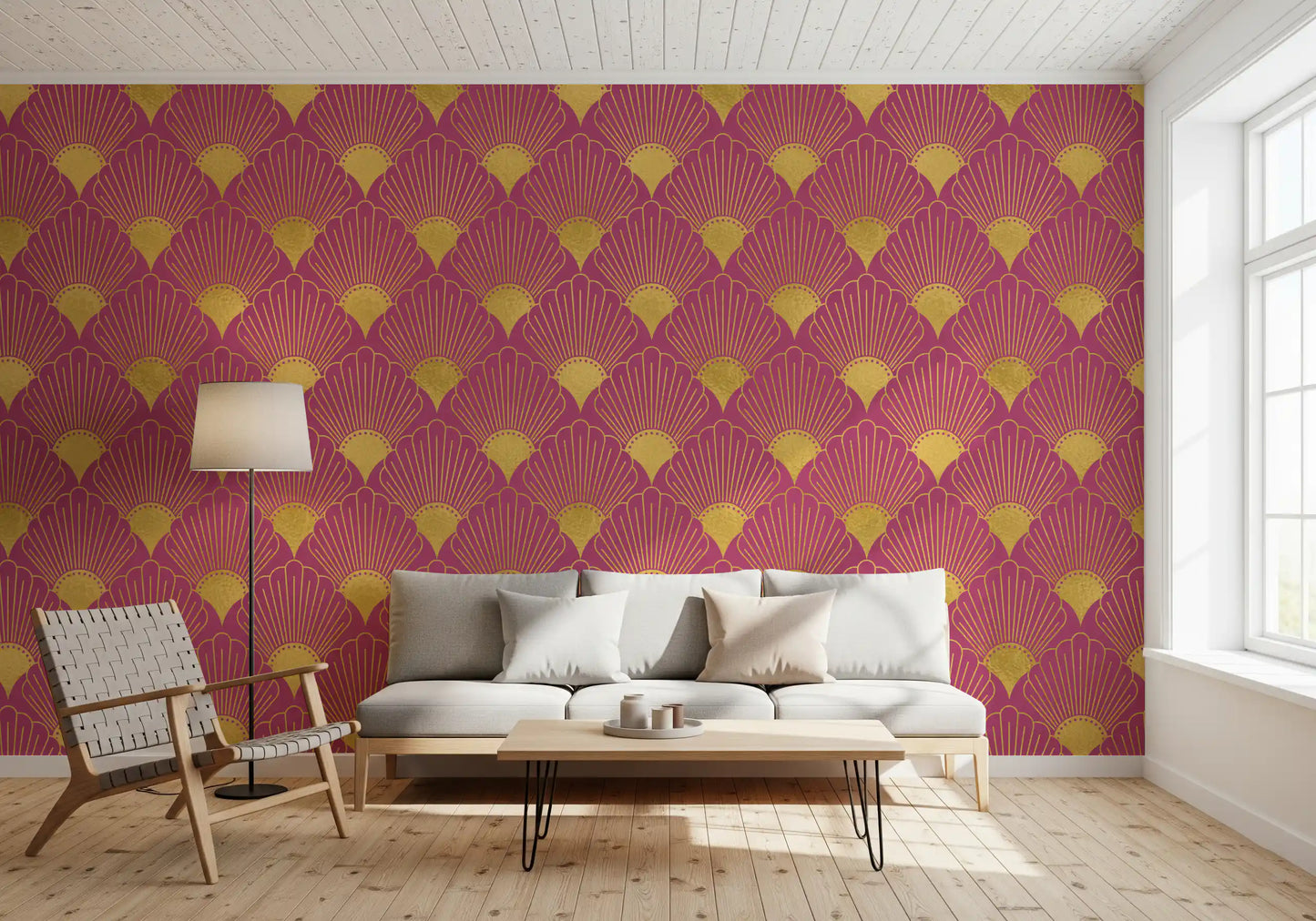 Gatsby Glamour Art Deco Fan Wallpaper Wallpaper⁠