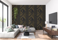Golden Era Art Deco Geometric Wallpaper