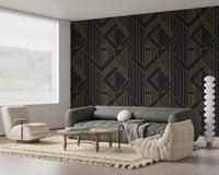 Golden Era Art Deco Geometric Wallpaper
