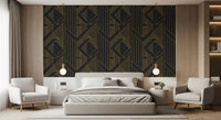 Golden Era Art Deco Geometric Wallpaper