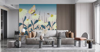 Sunny Day Daisy Garden Wall Mural Wall Mural