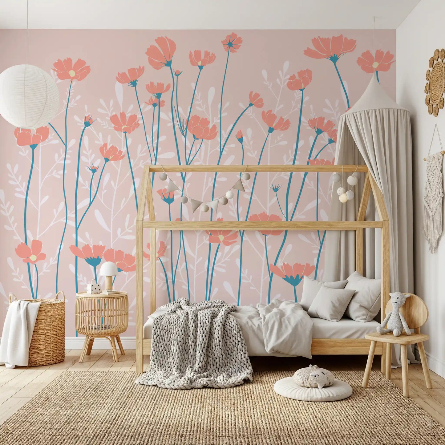 Whispering Wildflowers Botanical Wallpaper Wall Mural