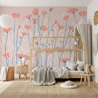 Whispering Wildflowers Botanical Wallpaper Wall Mural