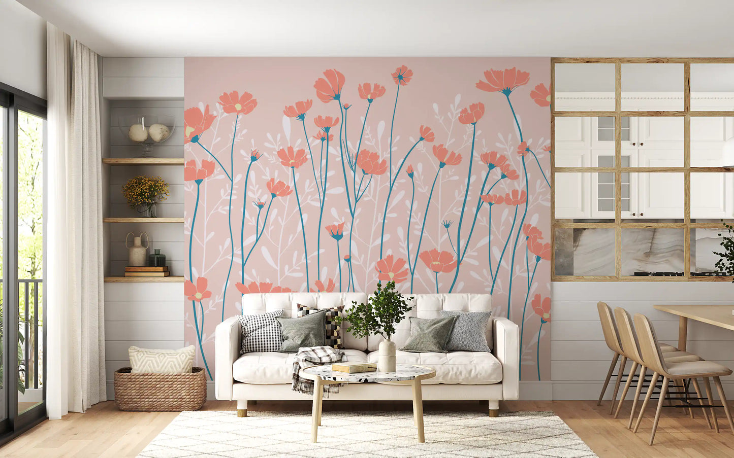 Whispering Wildflowers Botanical Wallpaper Wall Mural