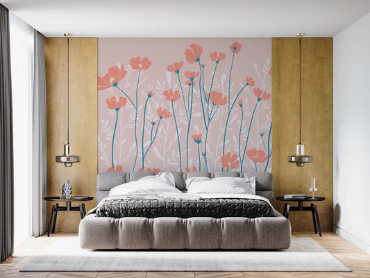 Whispering Wildflowers Botanical Wallpaper Wall Mural