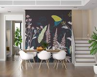 Enchanted Twilight Botanical Meadow Wall Mural
