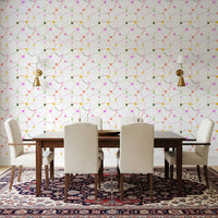 Whimsical Hearts and Dashed Trails Wallpaper⁠
