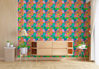 Retro Terrazzo Pop Abstract Wallpaper