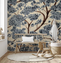 Never Ending Trailing Tree - Winter Wall Mural