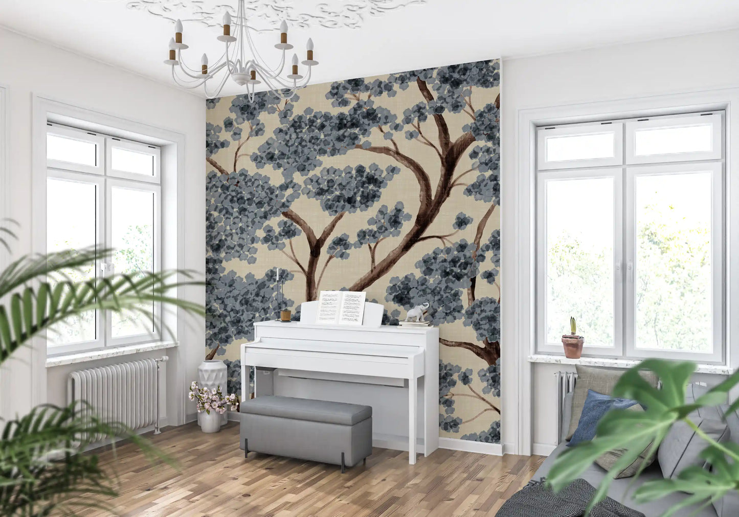 Never Ending Trailing Tree - Winter Wall Mural