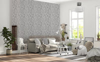 A textured ivory ground supports each tiger on Monochrome Tiger wallpaper pairs.
