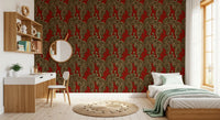 Big-cat motif lifts a kids' room dressed in Imperial Tiger wallpaper.