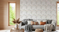 Wildflower clusters scatter loosely across the Whispering Pastel Botanicals Wallpaper.