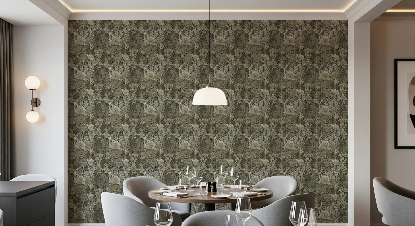 Pixelated Muted Lush Canopy Wallpaper⁠