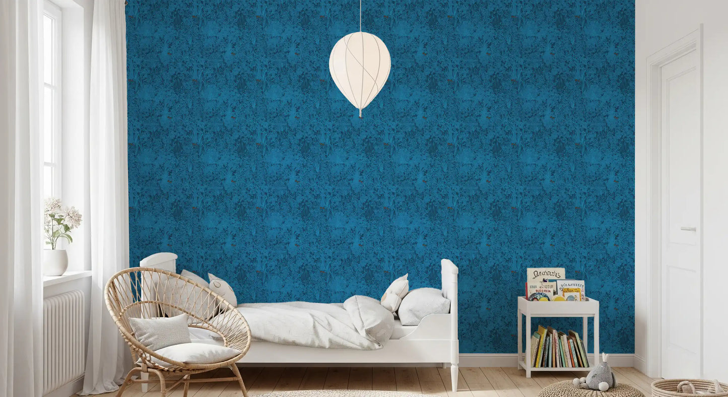 Midnight Blue Enchanted Forest Wallpaper⁠