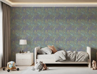 Sage and Lilac Botanical Jungle Tapestry Wallpaper Wallpaper⁠