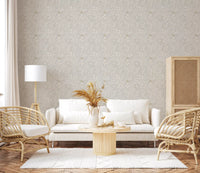 Delicate Meadow Silhouette Neutral Wallpaper Wallpaper⁠