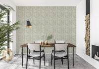Sweet Sage and Blush Cottage Stripe Wallpaper Wallpaper⁠