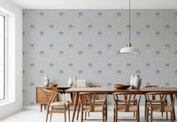 Blue Blossom Indian Block Print Wallpaper Wallpaper⁠