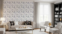 Nordic Blossom Soft Periwinkle Wallpaper Wallpaper⁠