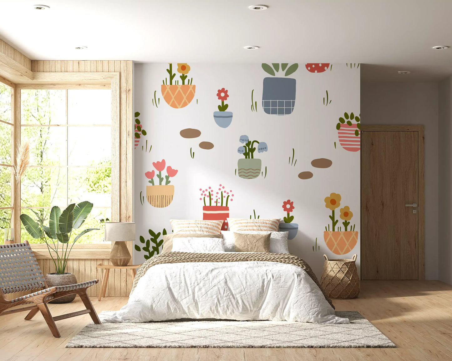 Potted Flower Garden  Wall Mural