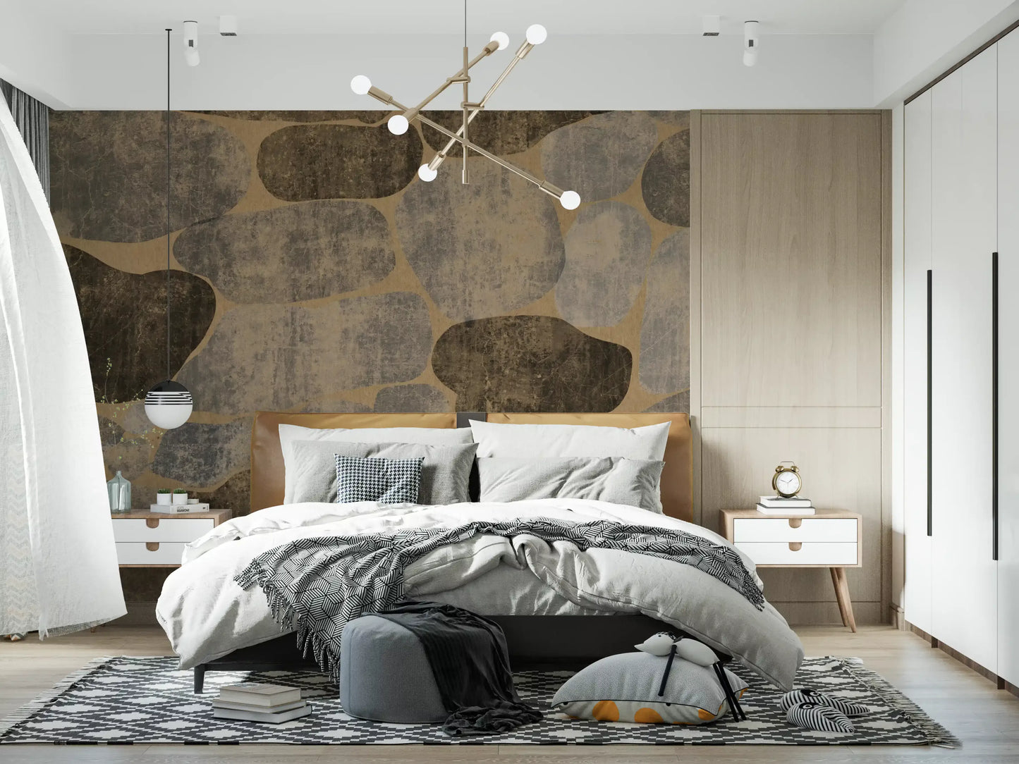 Rustic Earth Cobblestone Stone Wallpaper Wall Mural