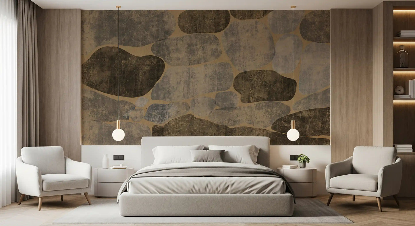 Rustic Earth Cobblestone Stone Wallpaper Wall Mural