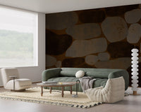 Textured Cobblestone Haven Wallpaper Wall Mural