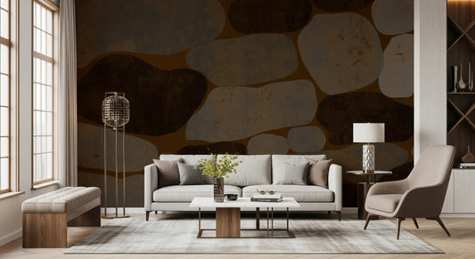 Textured Cobblestone Haven Wallpaper Wall Mural