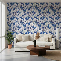 Botanical Orchid Garden with Butterflies Wallpaper⁠