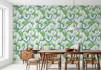 Botanical Orchid Garden with Butterflies 2 Wallpaper⁠