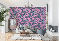 Botanical Orchid Garden with Butterflies 3 Wallpaper⁠