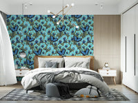 Botanical Orchid Garden with Butterflies 4 Wallpaper⁠