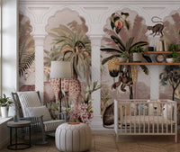 Mughal Colonnade Safari Jungle Wallpaper Wall Mural