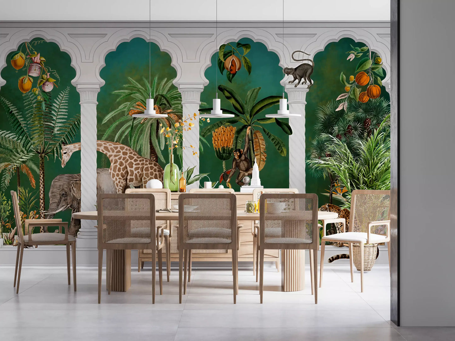 Majestic Mughal Archway Safari Wall Mural Wall Mural