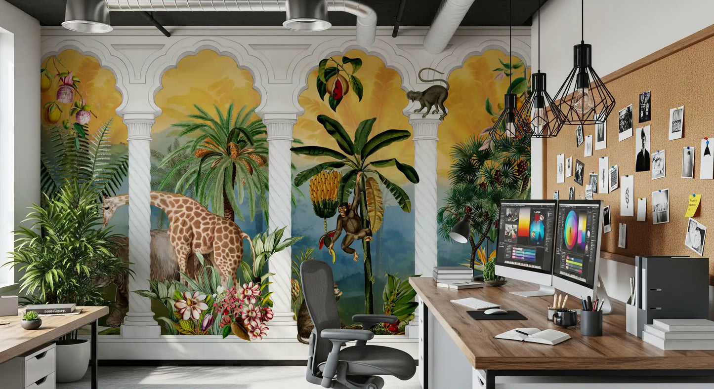 Imperial Arches Tropical Safari Wall Mural Wall Mural