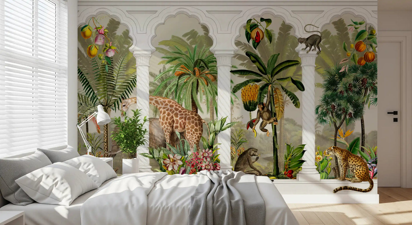Imperial Vintage Archway Tropical Safari Mural Wall Mural