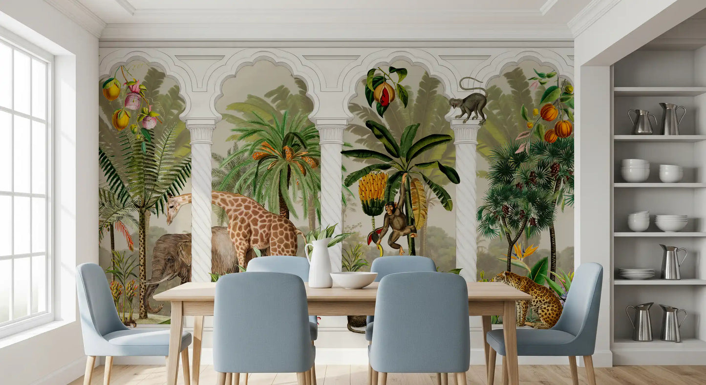 Imperial Vintage Archway Tropical Safari Mural Wall Mural